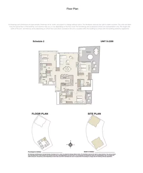 Plattegrond van 3 slaapkamers in Mercer House