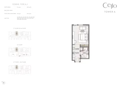 Plattegrond van Studio in Cello