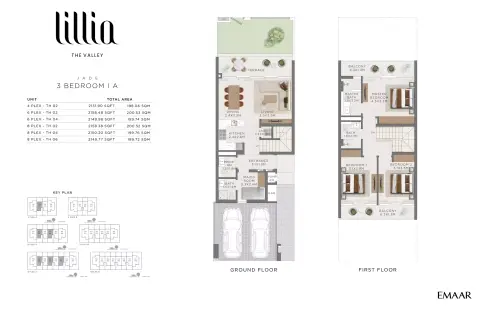 Plattegrond van 3 slaapkamers in Lillia at The Valley