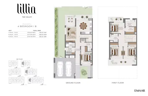 Plattegrond van 4 slaapkamers in Lillia at The Valley