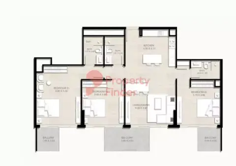 Plattegrond van 3 slaapkamers in Serene Gardens Phase 2 By Prescott