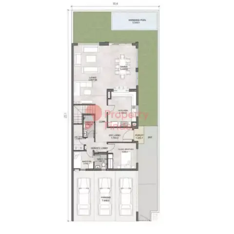 Plattegrond van 4 slaapkamers in South Bay Phase 3 By Dubai South