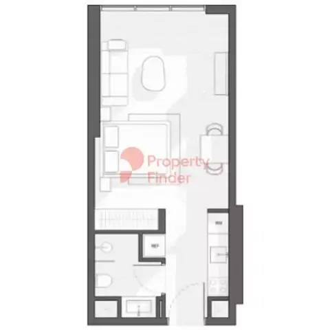 Plattegrond van Studio in 1Wood Residence