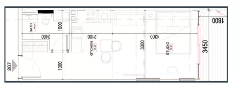 Plattegrond van Studio in Ashton Park