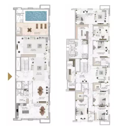 Plattegrond van 5 slaapkamers in Aeternitas