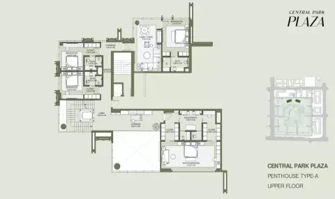 Plattegrond van 5 slaapkamers in Central Park Plaza
