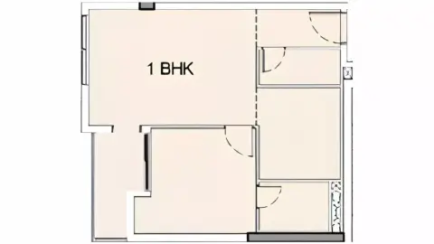 Plattegrond van 1 slaapkamer in Century Tower