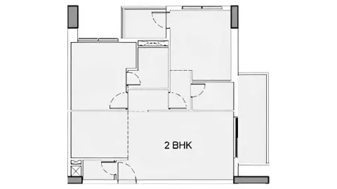 Plattegrond van 2 slaapkamers in Century Tower