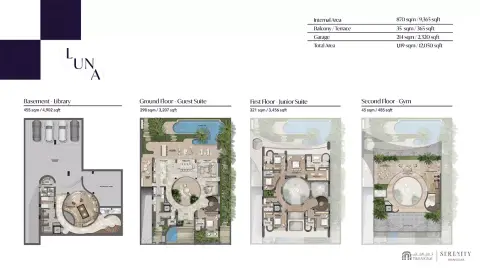 Plattegrond van 5 slaapkamers in Serenity Mansions