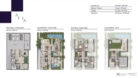 Plattegrond van 6 slaapkamers in Serenity Mansions