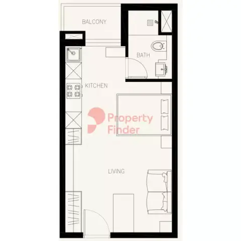 Plattegrond van Studio in Albero