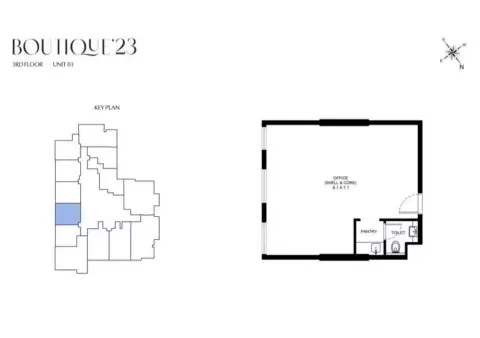 Plattegrond van 3 slaapkamers in Boutique 23