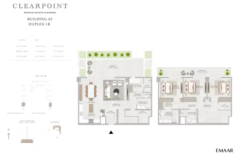 Plattegrond van 3 slaapkamers in Clearpoint
