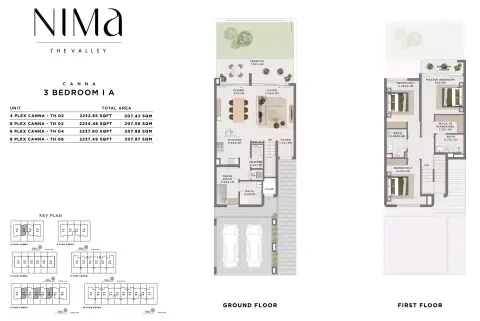 Plattegrond van 3 slaapkamers in Nima The Valley