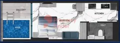 Plattegrond van Studio in Samana Skyros
