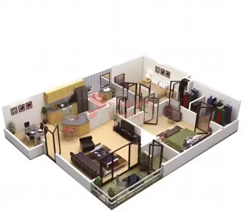 Plattegrond van 2 slaapkamers in AG Central