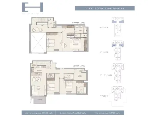 Plattegrond van 4 slaapkamers in Ellington House Phase 4 By Ellington Properties