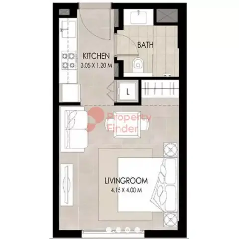 Plattegrond van Studio in The Hamilton