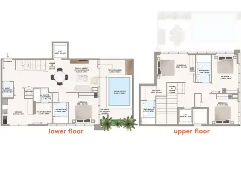 Plattegrond van 3 slaapkamers in PG One Apartments