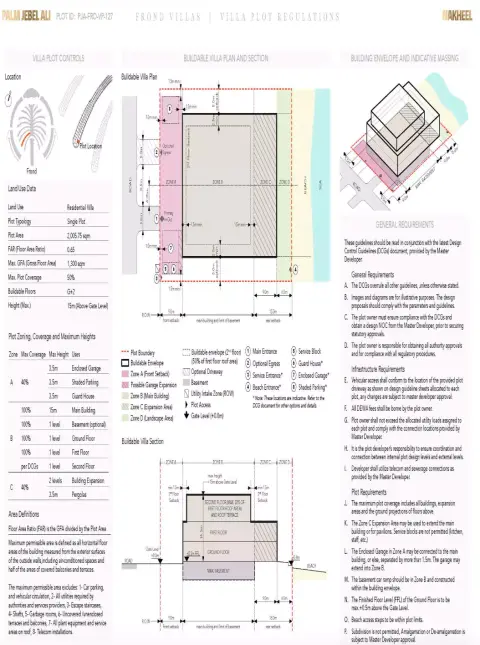 Plattegrond van Studio in Palm Jebel Ali - Frond O