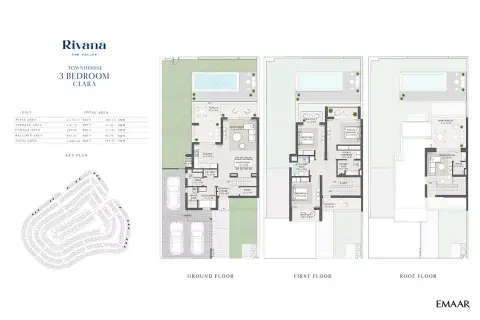 Plattegrond van 3 slaapkamers in Rivana The Valley