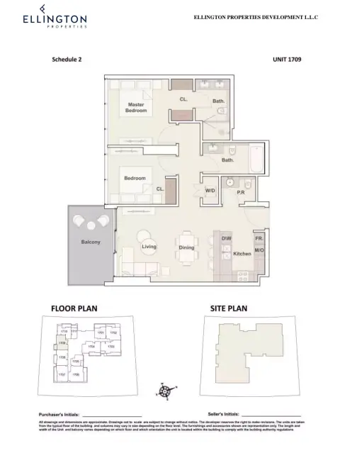 Plattegrond van 2 slaapkamers in The Crestmark