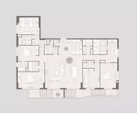 Plattegrond van 5 slaapkamers in Sea Legend One