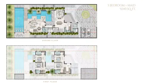 Plattegrond van 5 slaapkamers in The Farmhouses