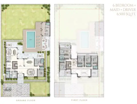 Plattegrond van 6 slaapkamers in The Farmhouses