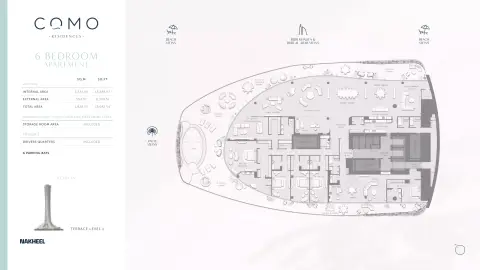 Plattegrond van 6 slaapkamers in Como Residences