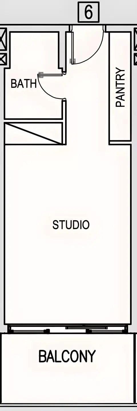 Plattegrond van Studio in Pearl House Phase 2 By Imtiaz