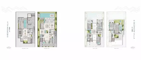 Plattegrond van 6 slaapkamers in Morocco By Damac
