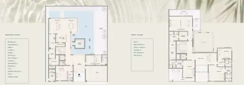Plattegrond van 6 slaapkamers in Casa Serene