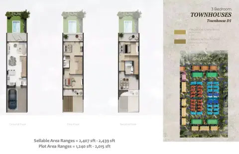 Plattegrond van 3 slaapkamers in Green Wood Royal