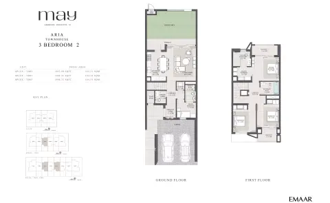 Plattegrond van 3 slaapkamers in May