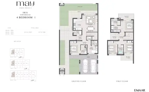 Plattegrond van 4 slaapkamers in May