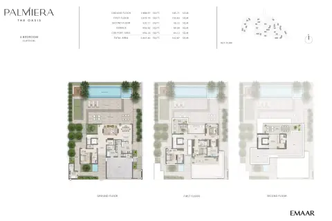 Plattegrond van 4 slaapkamers in Palmeira The Oasis
