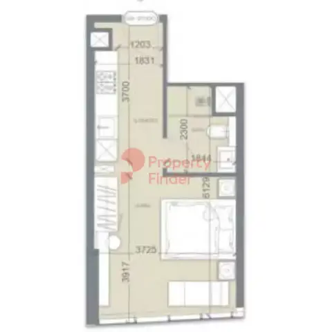 Plattegrond van Studio in Golf Vista Heights