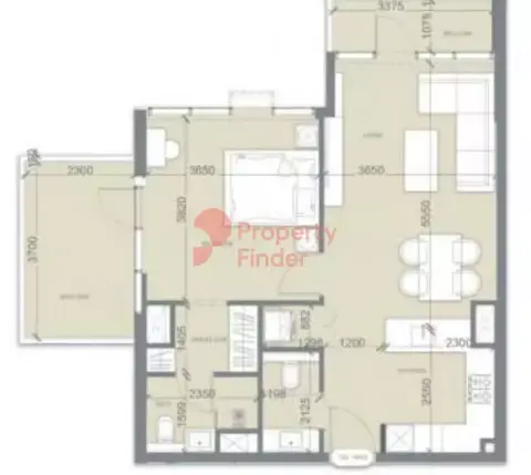 Plattegrond van 1 slaapkamer in Golf Vista Heights