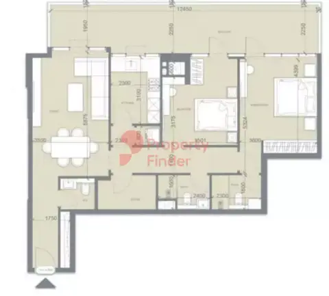 Plattegrond van 2 slaapkamers in Golf Vista Heights