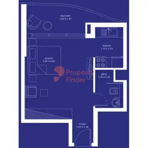 Plattegrond van Studio in Oceanz Phase 2 By Danube