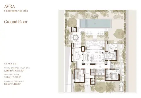 Plattegrond van 5 slaapkamers in Avra and Aurora