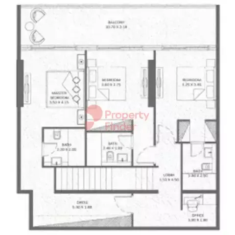Plattegrond van 3 slaapkamers in Viewz Phase 2 By Danube