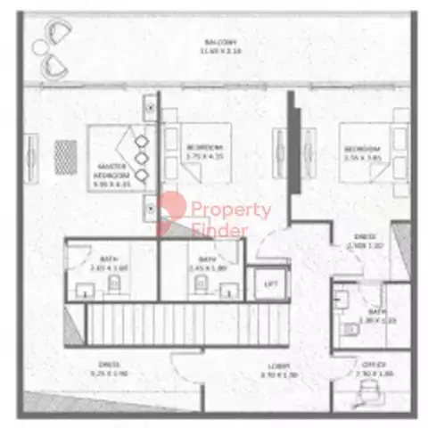 Plattegrond van 4 slaapkamers in Viewz Phase 2 By Danube