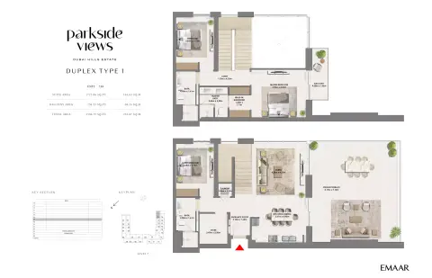 Plattegrond van 3 slaapkamers in Parkside Views