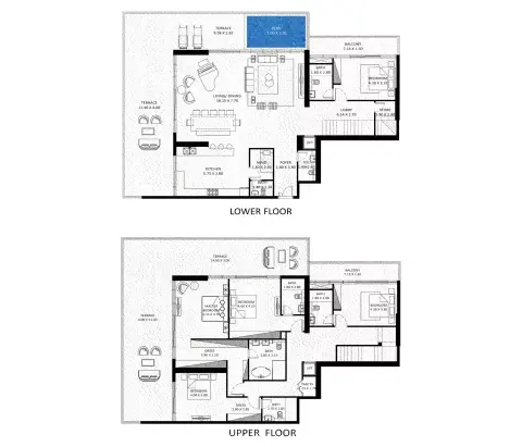 Plattegrond van 5 slaapkamers in Viewz By Danube