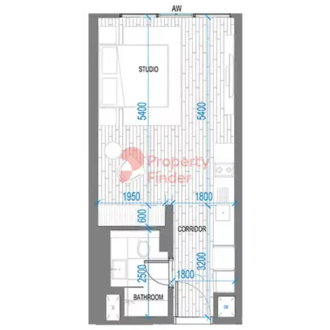 Plattegrond van Studio in Anwa Aria