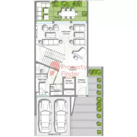 Plattegrond van 4 slaapkamers in Al Barari Ixora Villas