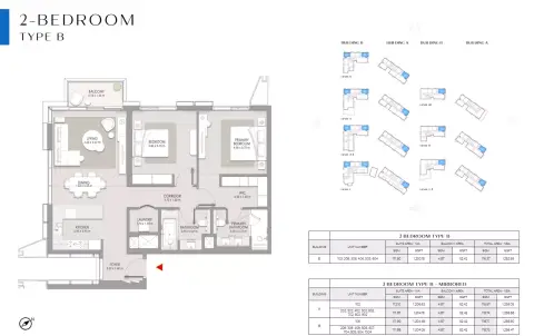 Plattegrond van 2 slaapkamers in City Walk Crestlane