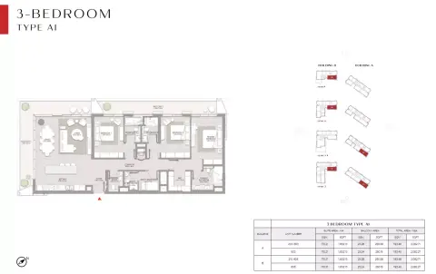 Plattegrond van 3 slaapkamers in City Walk Crestlane